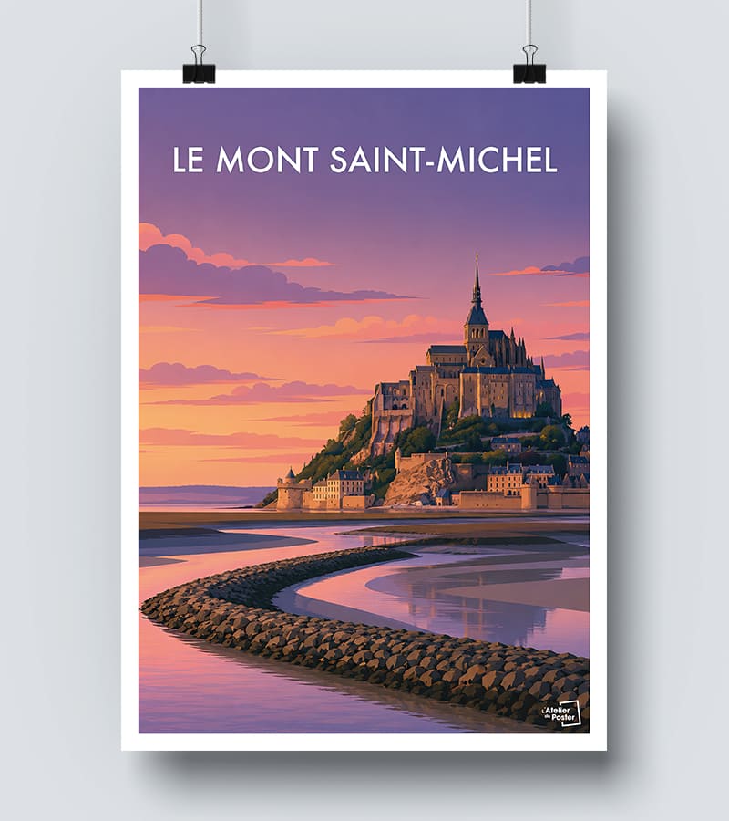 Affiche Le Mont Saint Michel Vintage