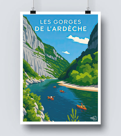 Affiche Les Gorges de l'Ardèche