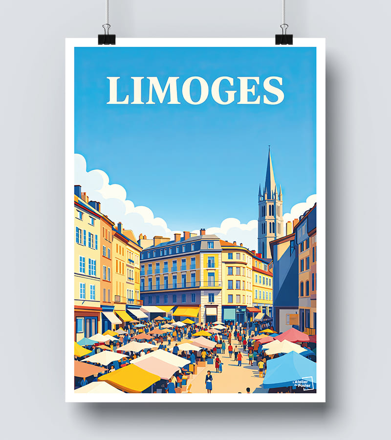 Affiche Limoges vintage