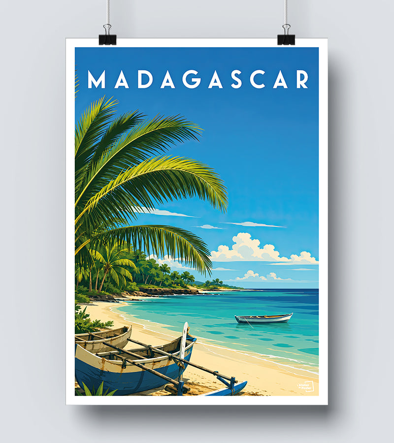 Affiche Madagascar vintage