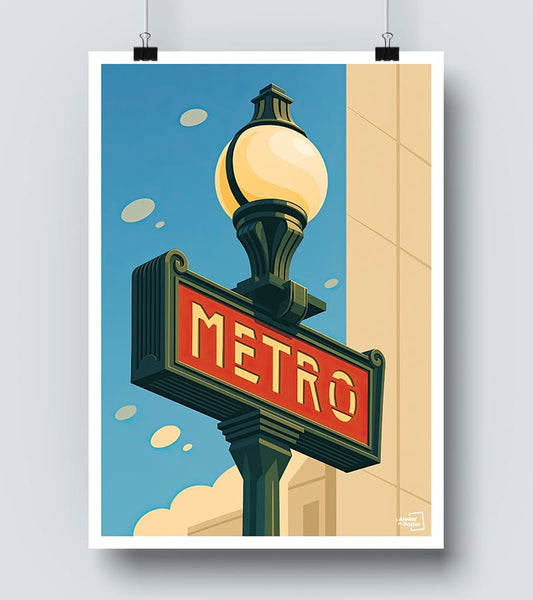 Affiche Métro Parisien