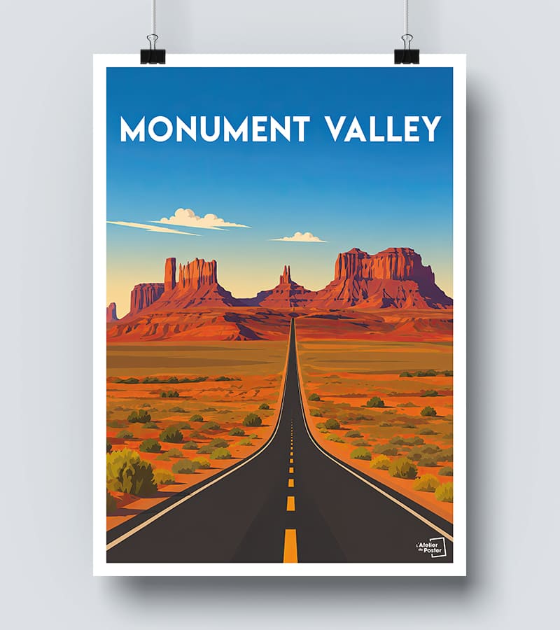 Affiche Monument Valley vintage