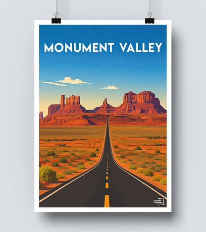 Affiche Monument Valley vintage