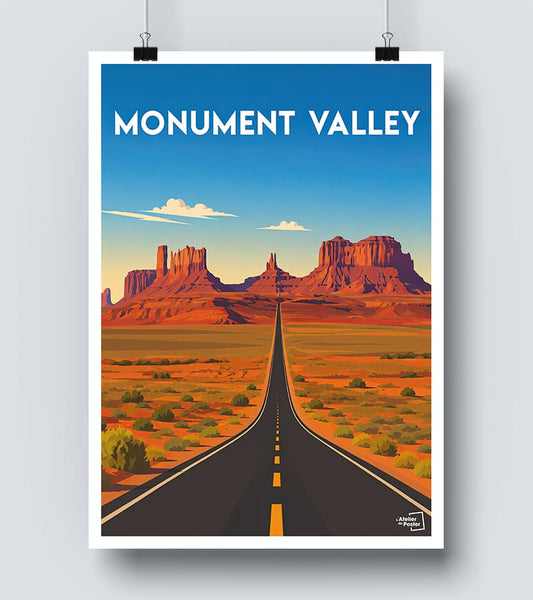Affiche Monument Valley vintage