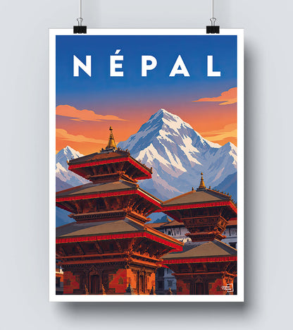 Affiche Népal vintage