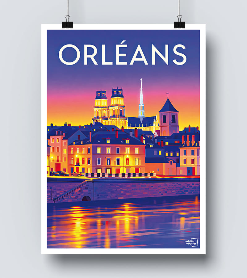 Affiche Orléans Vintage