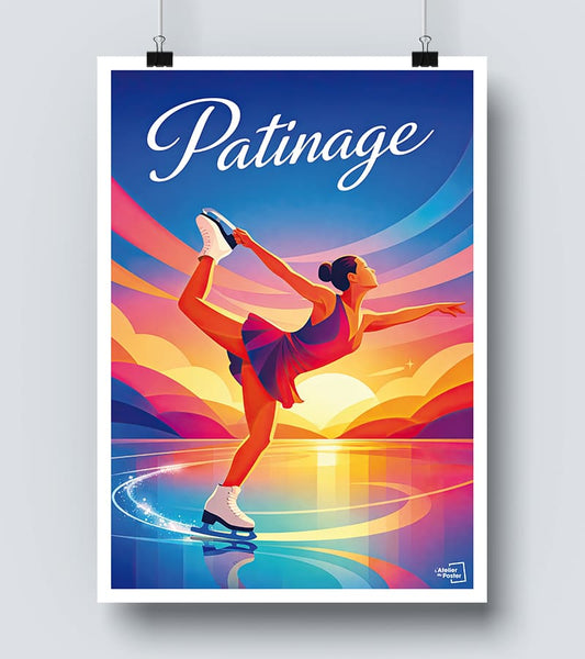 Affiche Patinage - Patin à Glace
