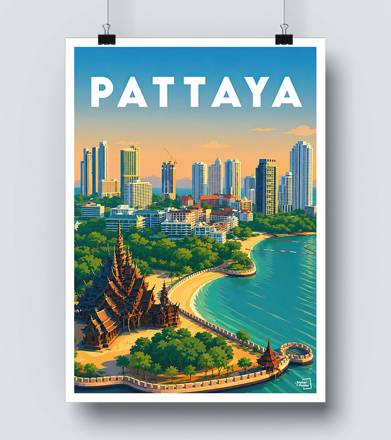 Affiche Pattaya vintage