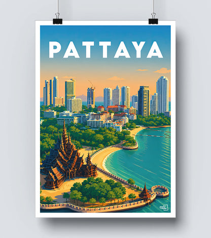 Affiche Pattaya vintage