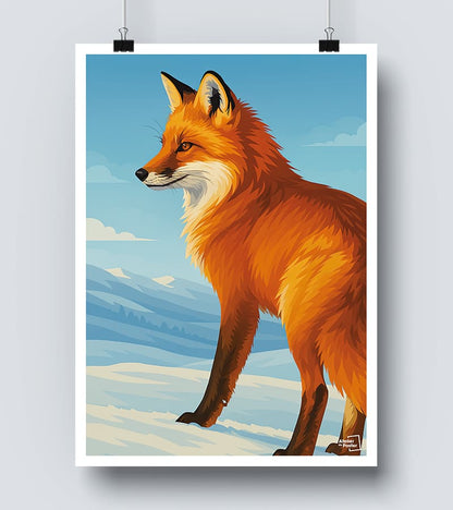Affiche illustration Renard