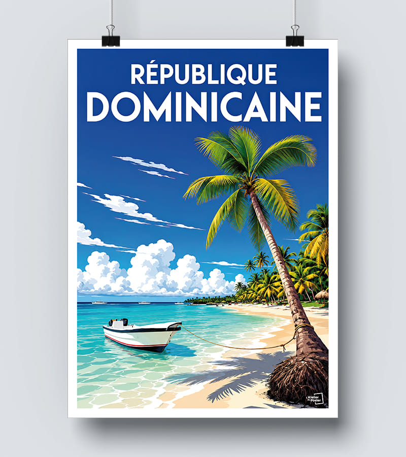 Affiche République Dominicaine vintage