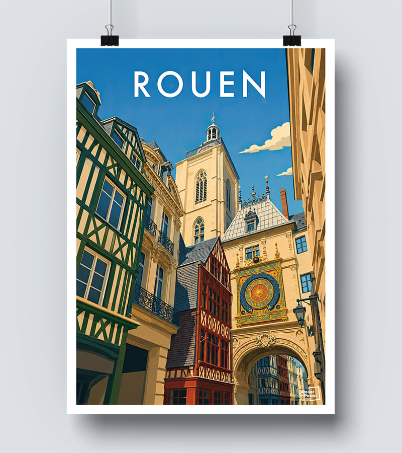 Affiche Vintage Rouen