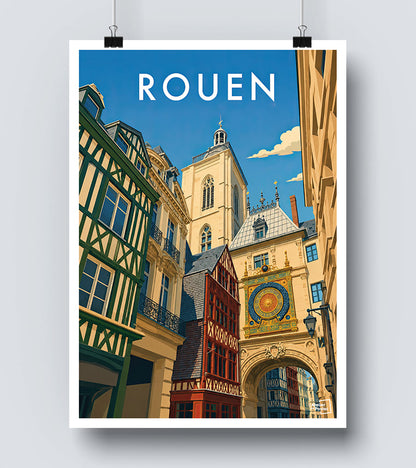Affiche Vintage Rouen