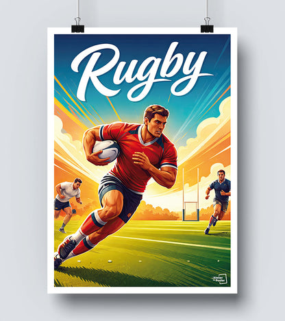 Affiche Rugby vintage