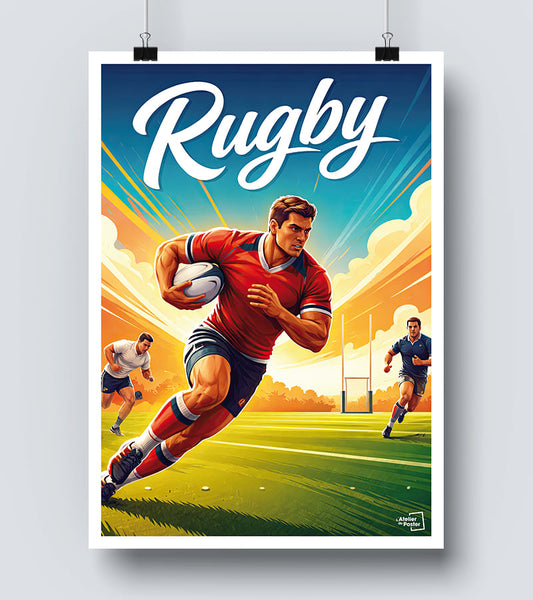 Affiche Rugby vintage