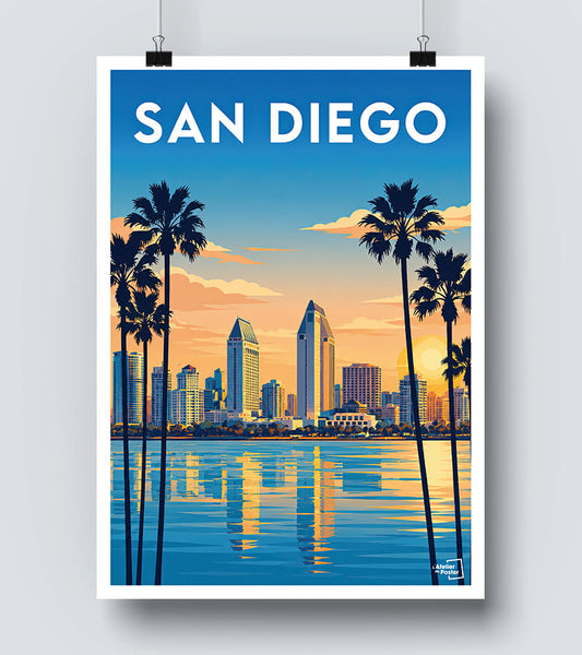 Affiche San Diego vintage