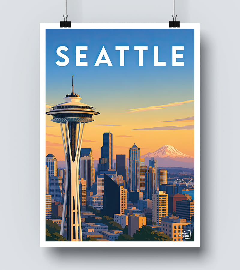 Affiche Seattle vintage