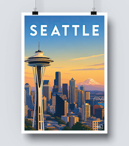 Affiche Seattle vintage