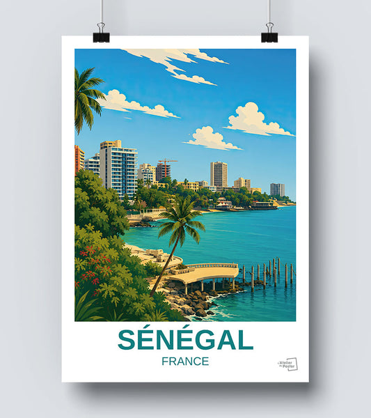 Affiche Sénégal vintage