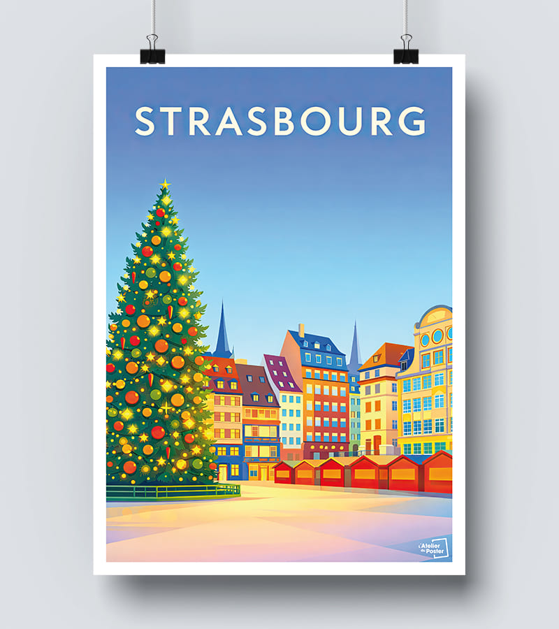 Affiche Marché de Strasbourg