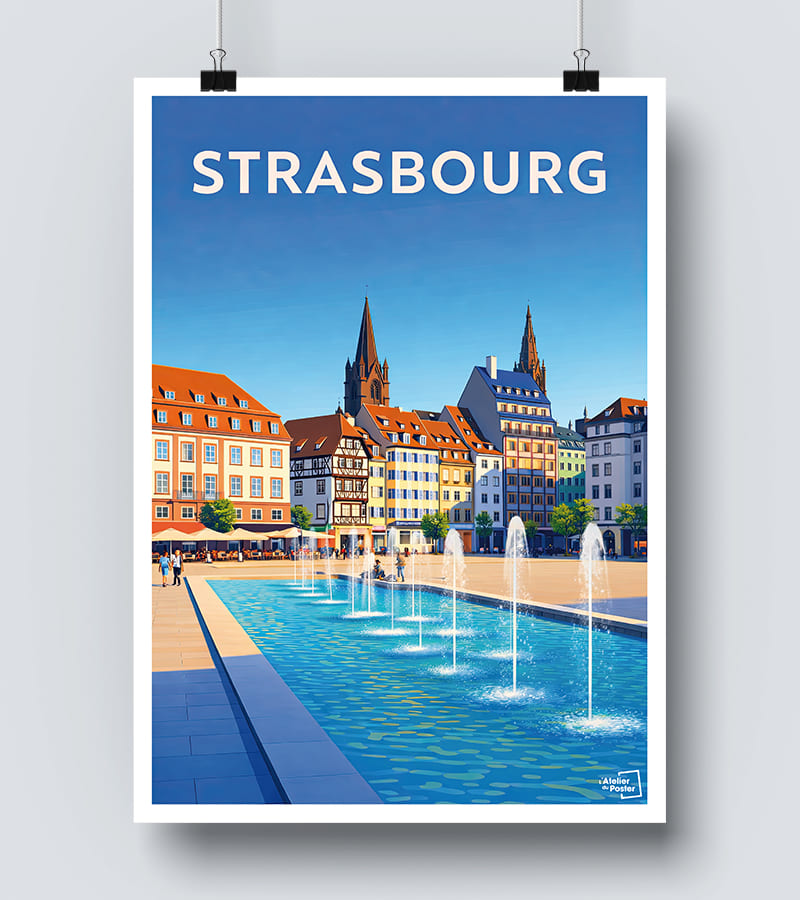 Affiche Strasbourg Moderne