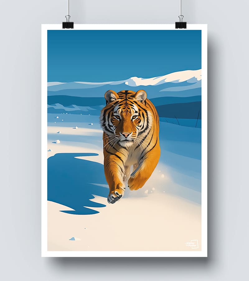 Affiche Tigre dans la Neige