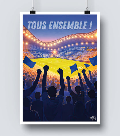 Affiche Tous ensemble - Stade sportif