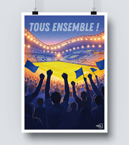 Affiche Tous ensemble - Stade sportif