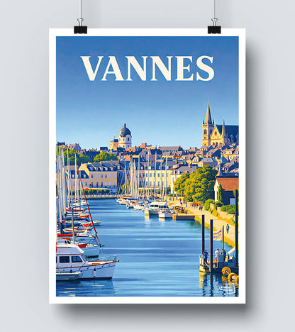 Affiche Vannes vintage