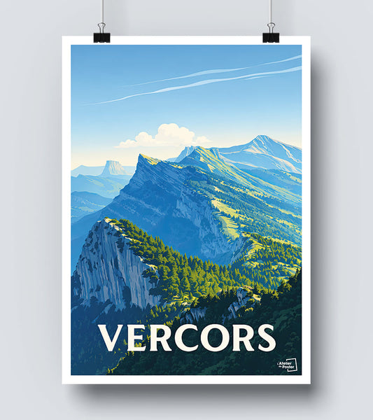 Affiche Le Vercors Vintage