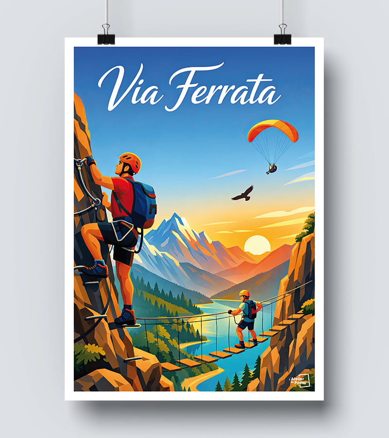 Affiche Via Ferrata Moderne