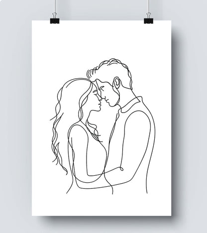 Affiche Line Art Amour #21