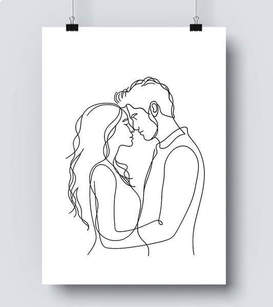 Affiche Line Art Amour #21