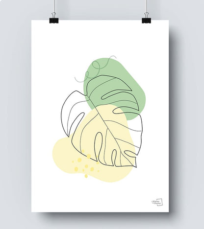 Affiche minimaliste Nature abstraite couleur pastel #28