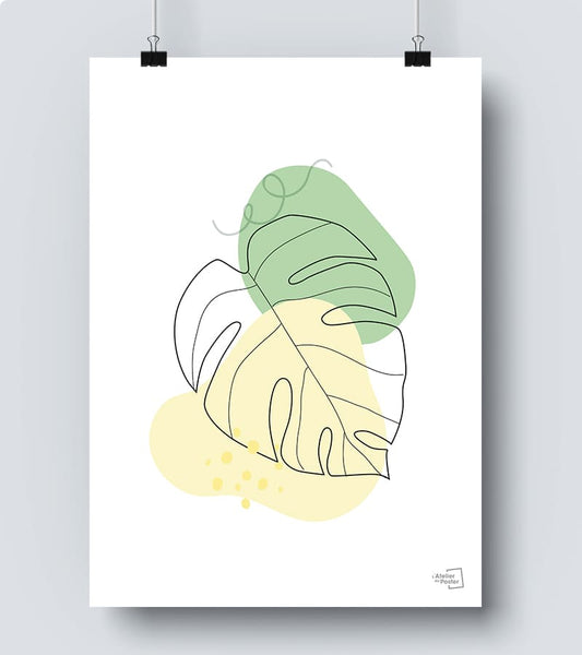 Affiche minimaliste Nature abstraite couleur pastel #28