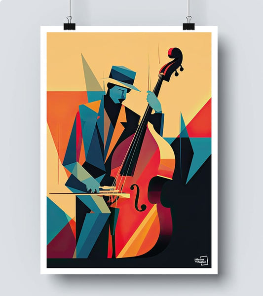 Affiche Musique cubisme en couleur #45
