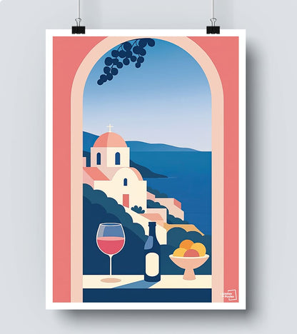 Affiche Paysage Marin et Apéro – Art Mural pour Déco d Été #58