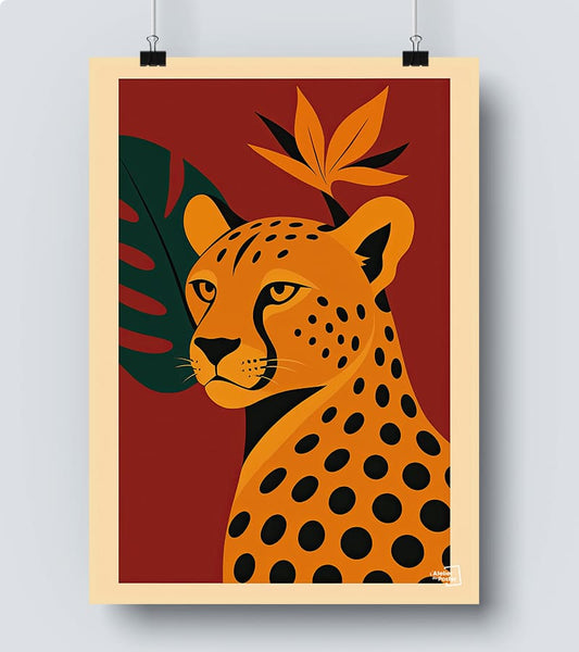 Affiche Minimaliste Guépard – Poster Naturel & Zen #63