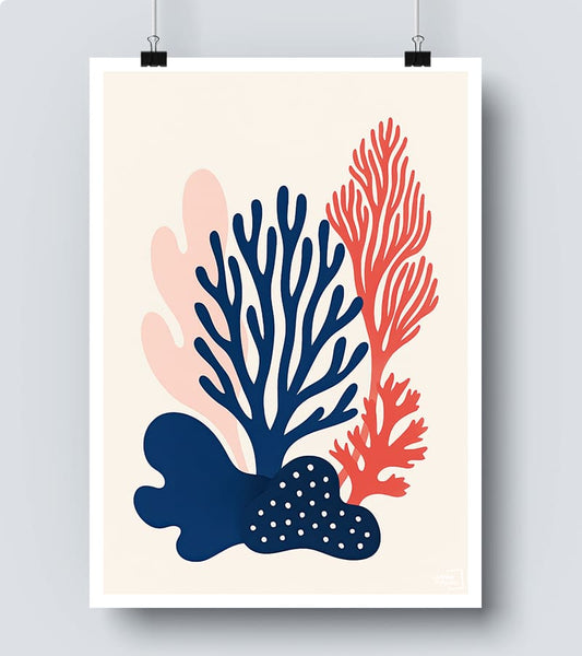 Affiche Fond marin Minimaliste – Art Mural Scandinave et Contemporain #64