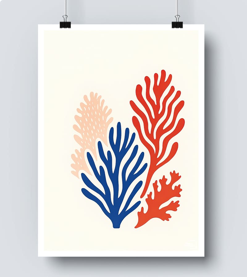 Affiche Algue Matisse – Art Mural Scandinave et Contemporain #65
