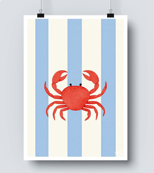 Affiche Minimaliste Crabe –Design Nature pour Intérieur Moderne #66