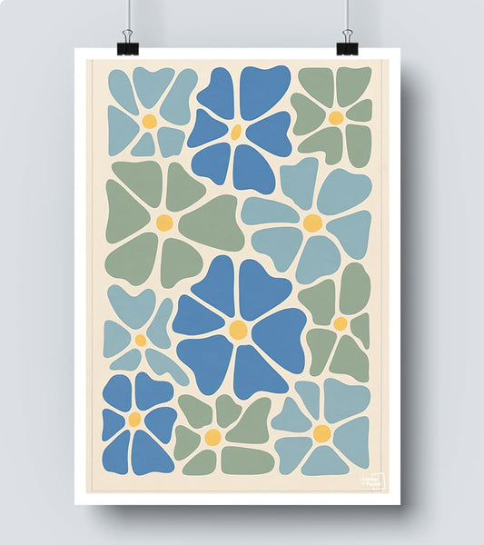 Affiche Motif fleural année 90 – Poster Naturel & Zen #67