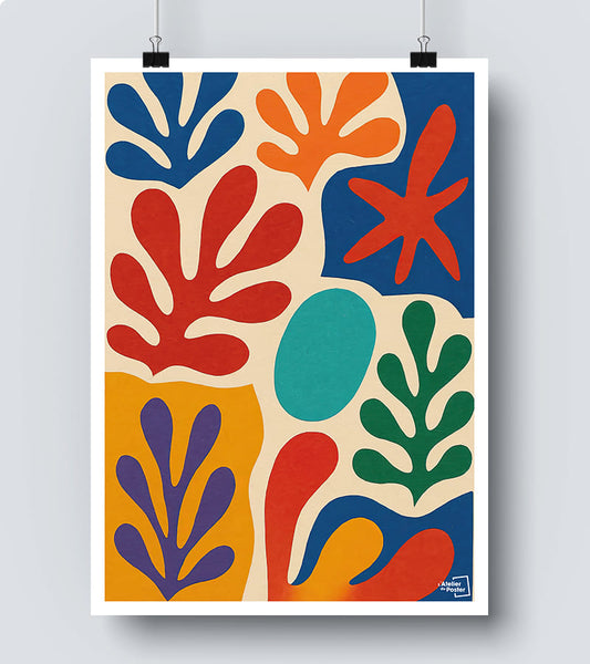 Affiche Abstraite Style Matisse – Formes et Couleurs pour Déco Moderne #69