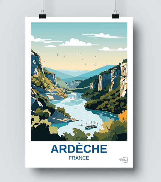 Affiche département de l'Ardèche 