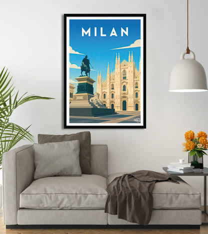 Affiche Milan vintage