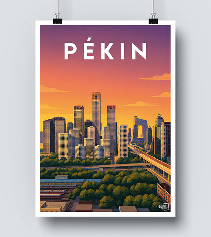 Affiche Pékin vintage