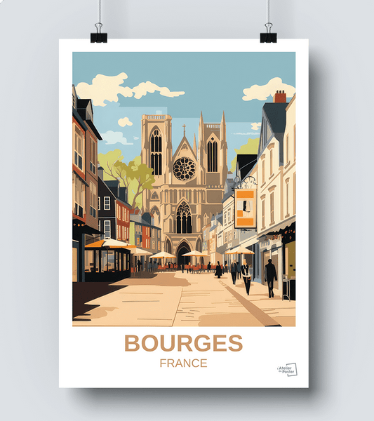 Affiche vintage Bourges