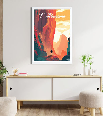 poster escalade alpes Alpinisme