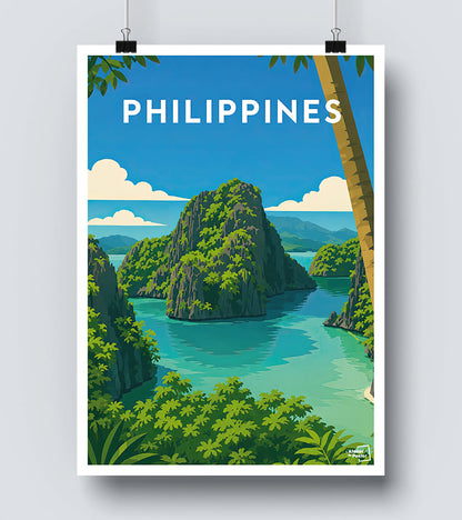 Affiche Les Philippines vintage