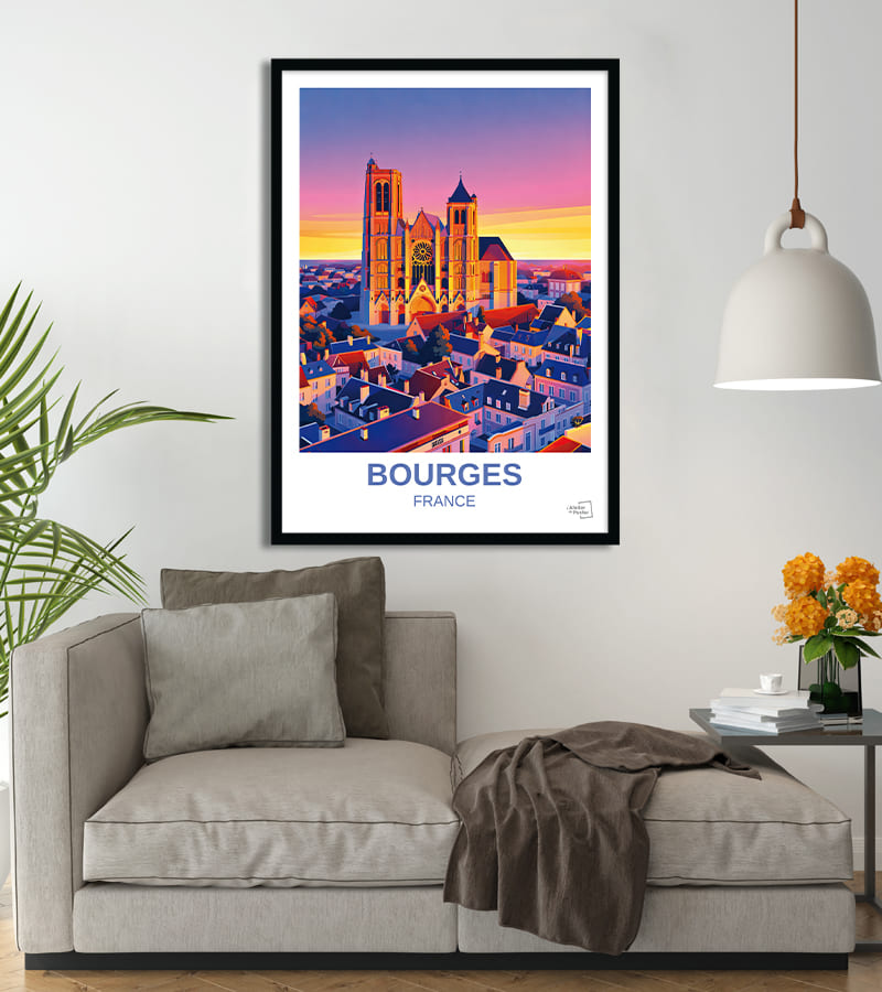 Affiche vintage Bourges